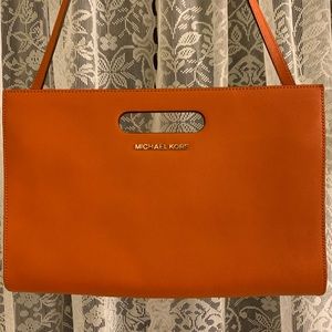 Orange Michael Kors Clutch